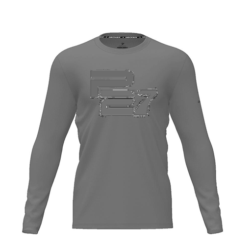 [FTLCDFGY-YXS-LOGO1] Dri Fit Performance T-Shirt (Youth XS, Gray, Logo 1, Long Sleeve)