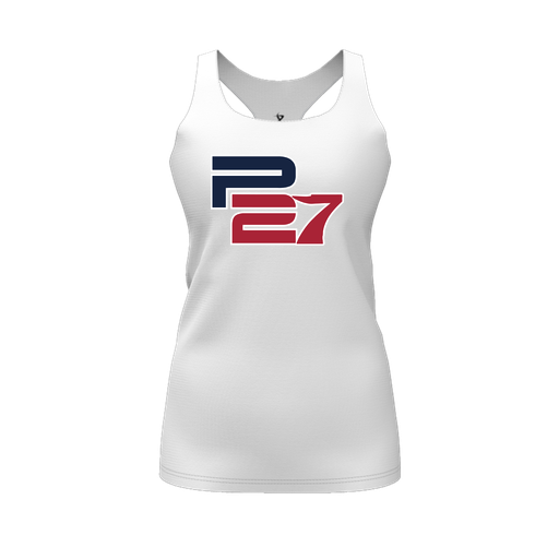 [CUS-DFW-RCBK-PER-WHT-FYS-LOGO3] Racerback Tank Top (Female Youth S, White, Logo 3)