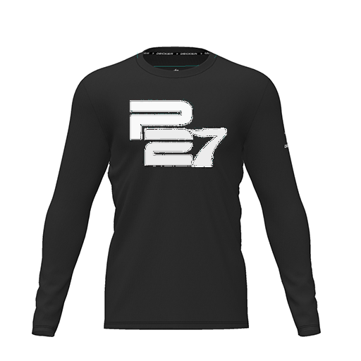 [CUS-DRIF-TEES-PER-CNK-LSL-BLK-YXS-LOGO2] Dri Fit Performance T-Shirt (Youth XS, Black, Logo 2, Long Sleeve)
