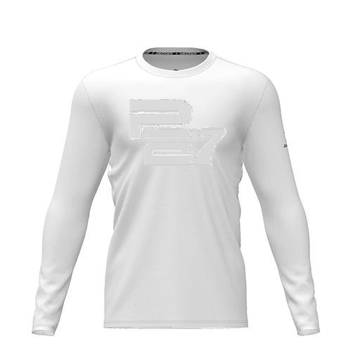 [CUS-DRIF-TEES-PER-CNK-LSL-WHT-YXS-LOGO1] Dri Fit Performance T-Shirt (Youth XS, White, Logo 1, Long Sleeve)
