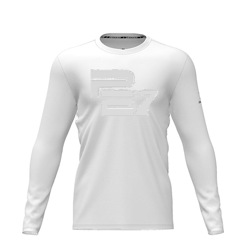 [CUS-DRIF-TEES-PER-CNK-LSL-WHT-YXS-LOGO3] Dri Fit Performance T-Shirt (Youth XS, White, Logo 3, Long Sleeve)
