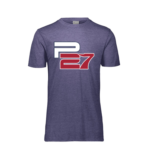 [FTSCUBNV-YS-LOGO2] Decker Youth Tri-Blend T-Shirt - Short Sleeve (Youth S, Navy, Logo 2)