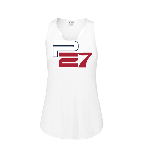 [3078.005.S-LOGO2] Ladies Tri Blend Tank Top (Female Adult S, White, Logo 2)