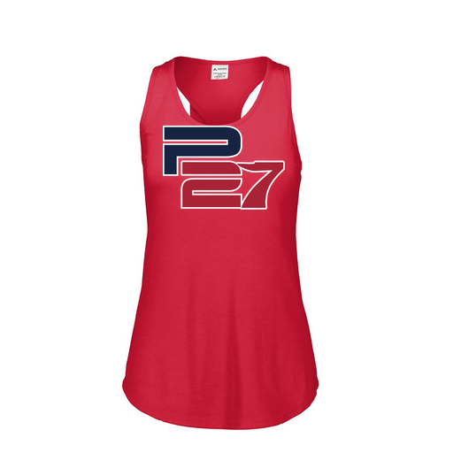 [3078.V96.S-LOGO3] Ladies Tri Blend Tank Top (Female Adult S, Red, Logo 3)