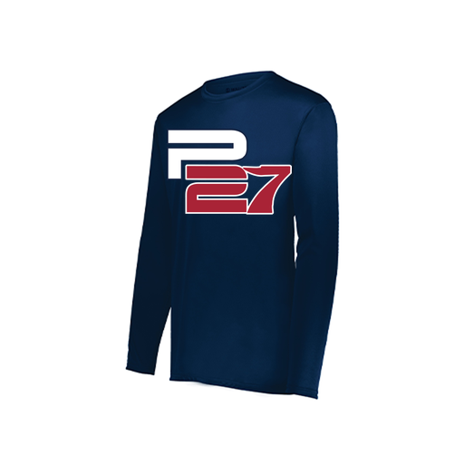 [222822.065.XS-LOGO1] Men's LS Smooth Sport Shirt (Adult XS, Navy, Logo 1)