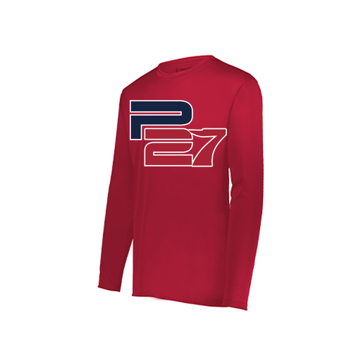 [222822.083.XS-LOGO3] Men's LS Smooth Sport Shirt (Adult XS, Red, Logo 3)