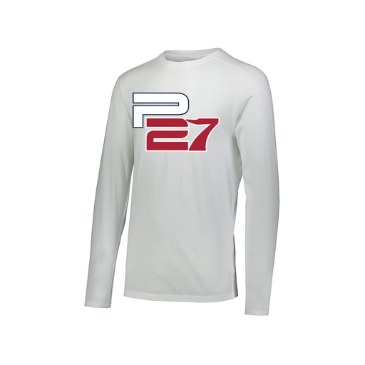 [FTLCUBWH-AXS-LOGO2] Decker Men's Tri-Blend T-Shirt - Long Sleeve (Adult XS, White, Logo 2)