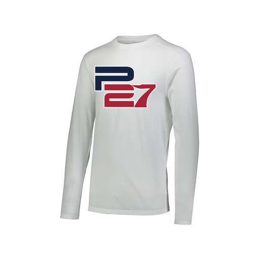 [FTLCUBWH-AXS-LOGO3] Decker Men's Tri-Blend T-Shirt - Long Sleeve (Adult XS, White, Logo 3)