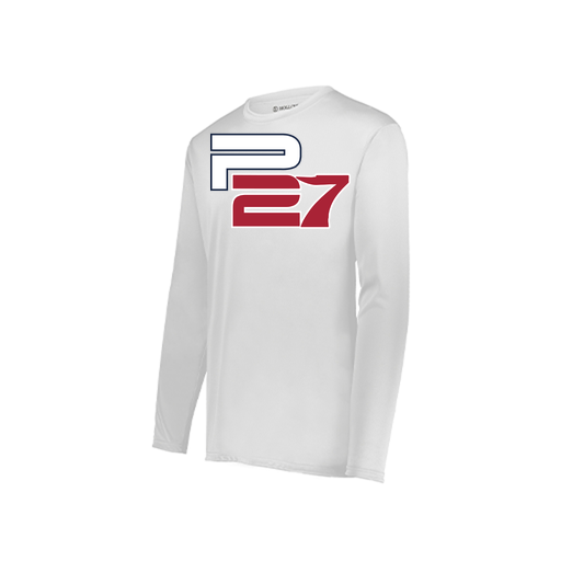 [222823.005.S-LOGO2] Youth LS Smooth Sport Shirt (Youth S, White, Logo 2)