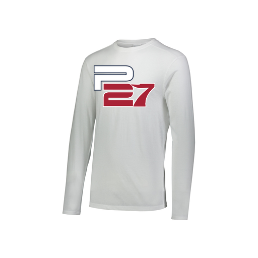 [3076.005.S-LOGO2] Youth LS Ultra-blend T-Shirt (Youth S, White, Logo 2)