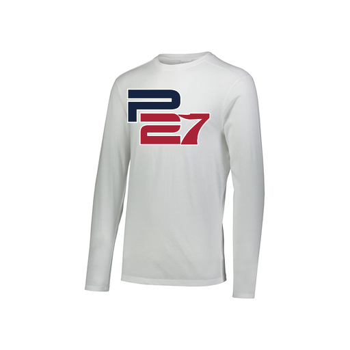[FTLCUBWH-YS-LOGO3] Decker Youth Tri-Blend T-Shirt - Long Sleeve (Youth S, White, Logo 3)