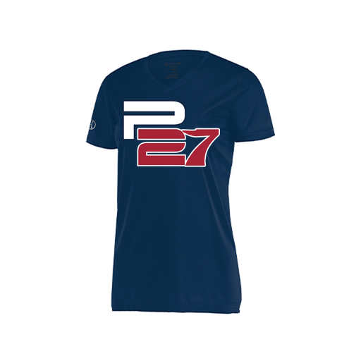 [222820.065.S-LOGO1] Ladies Movement Dri Fit Shirt (Female Adult S, Navy, Logo 1)