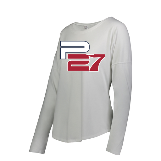 [FTLCUBWH-FAS-LOGO2] Decker Women's Tri-Blend T-Shirt - Long Sleeve (Female Adult S, White, Logo 2)