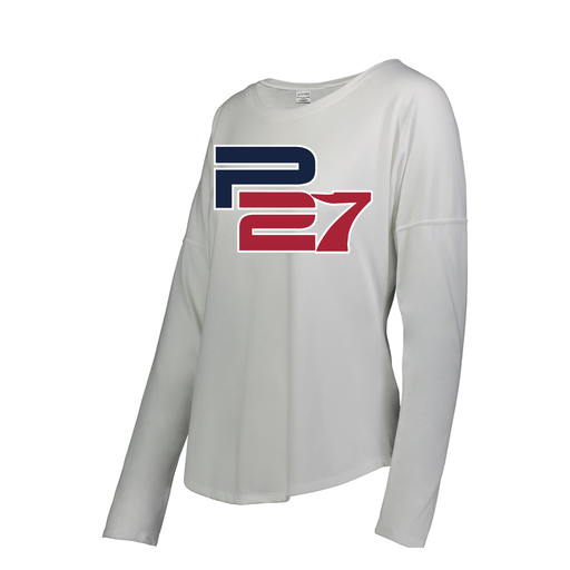 [FTLCUBWH-FAS-LOGO3] Decker Women's Tri-Blend T-Shirt - Long Sleeve (Female Adult S, White, Logo 3)